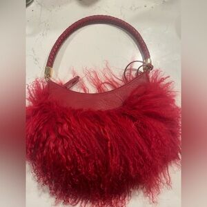Luxurious Red Hobo Bag